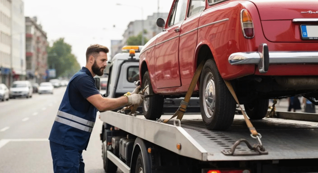 Tow truck available for fast and reliable local towing service.